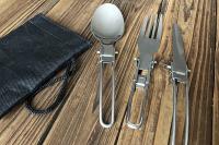 Cuchara De Acero Inoxidable Plegable Para Camping Y Cocina Al Aire Libre Ultra-Ligera Con Forks Y Cucharas 1-10PCS - details 11