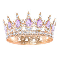 Diademas Redondas De Cristal Fashion Para Princesa Y Reina Accesorios De Cabello Para Boda Tamaño M Para Adultos - details 6