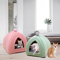 Cama De Gato Lindo Casa De Perro Semi-Cerrada Sofá Nido De Velours Lavable Caliente Y Cómoda Para Perros Pupusas En Interiores Y Exteriores - details 1
