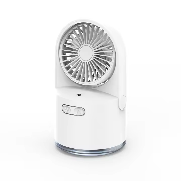 Ventilador de Escritorio USB con Agua Nebulizada Ventilador Portátil Silencioso Potente 3 Velocidades USB Mini Ventilador con depósito de agua de 300ml Hogar Dormitorio Oficina Viaje Blanco - 1