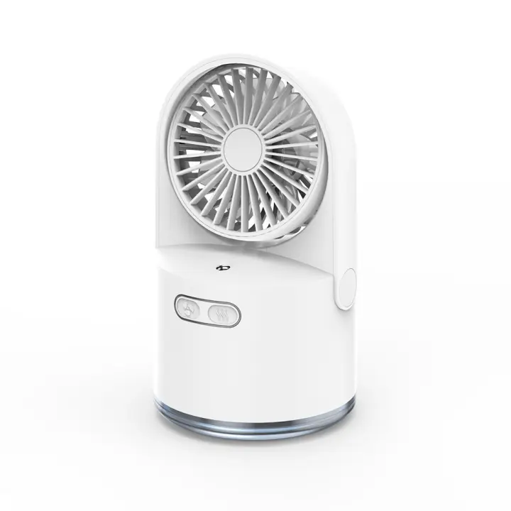 Ventilador de Escritorio USB con Agua Nebulizada Ventilador Portátil Silencioso Potente 3 Velocidades USB Mini Ventilador con depósito de agua de 300ml Hogar Dormitorio Oficina Viaje Blanco - 1