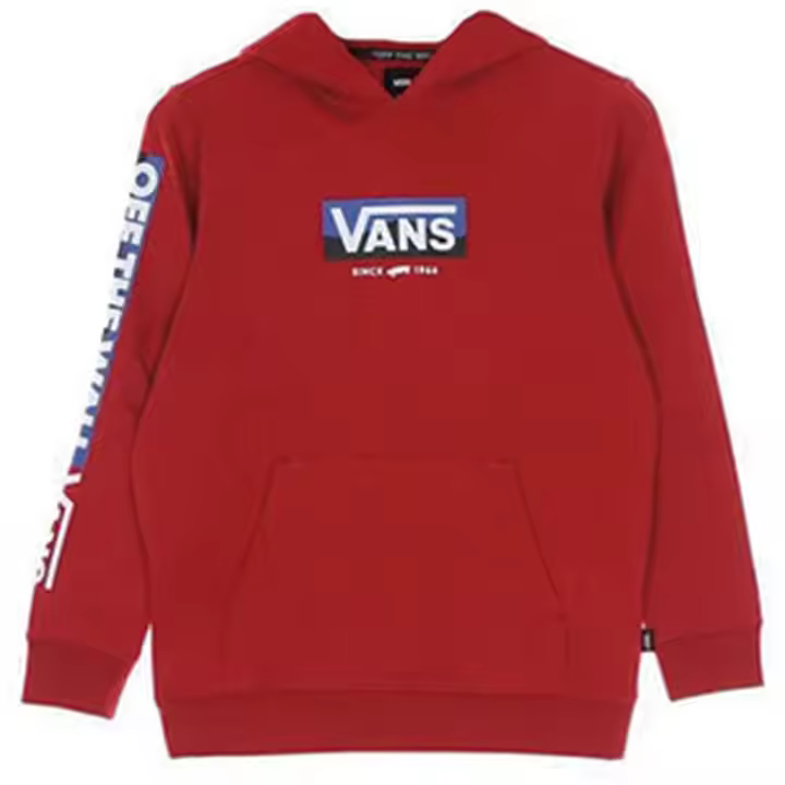 Sudadera con Capucha Vans Easy Logo Po para niños en color rojo - 1