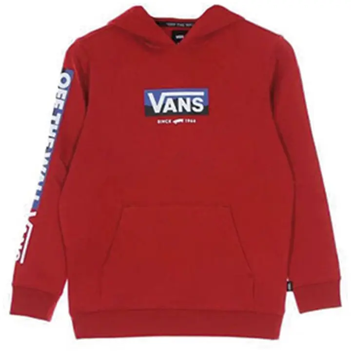 Sudadera con Capucha Vans Easy Logo Po para niños en color rojo - 1