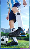 Nuevos Zapatos De Fútbol Para Niños Y Adolescentes Con Punta Larga Rotatoria Zapatillas De Cuero Microfibra Para Niños Zapatos De Fútbol Para Hombres - details 1
