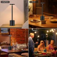 Lámpara De Mesa Sin Cable LED Recargable Táctil Tri-color Para Decoración De Habitación Restaurante Y Bar Moderna Y Minimalista - details 2