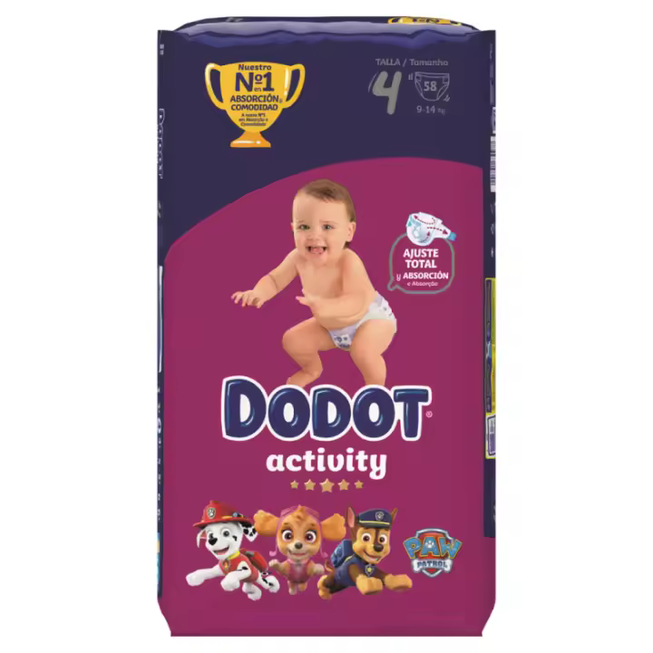DODOT ACTIVITY TALLA 4 9-14 KG 58 UNIDADES - 1