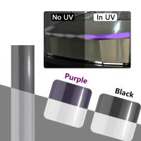 Película De Protección Para Faros Inteligente Photochromic PPF TPU Autoheal Anti-Arañazos Para Tesla Cybertruck 2024-Up Transparente a Negro/Morado - details 4