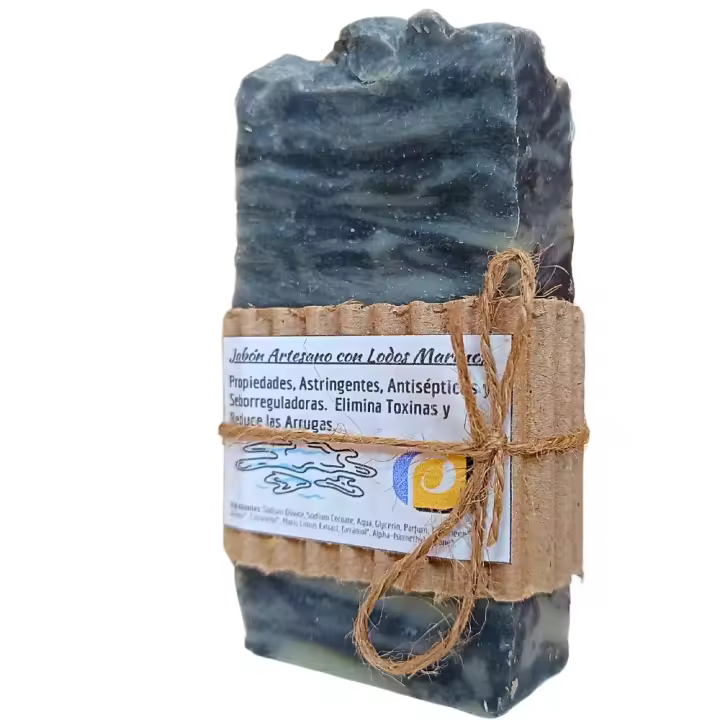 Jabón Artesanal de Lodos Marinos. Piel Grasa. Antiséptico. Impurezas. Pumarshop Cinnia Natura. Artesano. Hecho a Mano - 1
