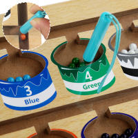Juego De Mesa Magnético Para Niños Tablero De Colores De Conteo Juguetes Educativos Montessori Madera Juego De Labyritmo - details 13