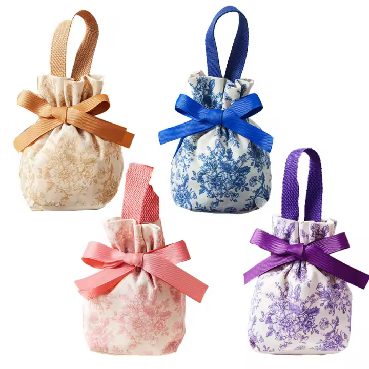 Bolsas de regalo para fiesta de boda, bolsa de dulces de boda, bolsa de regalo de runa o tarjeta, bolsa de almacenamiento con cordón - 1
