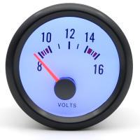 Gauge De RPM Y Tensión Con LED Azul En Caja Negra 2''52mm Para Medición De Temperatura De Aceite Y Presión De Aceite ABS Metálico - details 11
