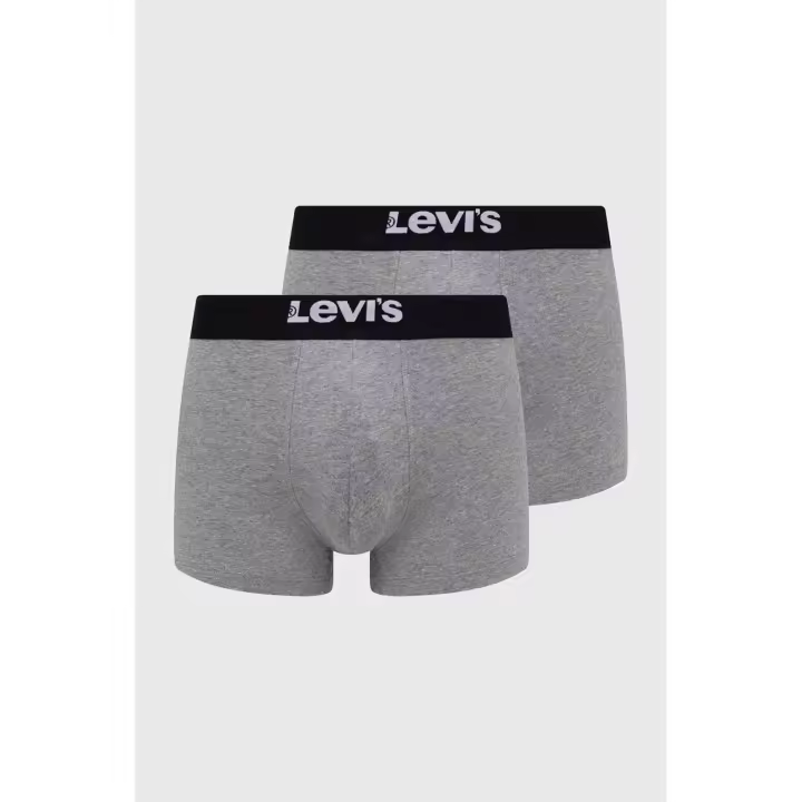 BOXER LEVIS PACK 2 GRIS CINTA NEGRA - 1