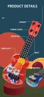 Mini Guitarra De 4 Cuerdas Clásica Ukulele Juguete Instrumento Musical Para Niños Principiantes Simulación De Juego Educativo Pequeña Guitarra - details 10