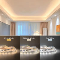 Tira De Luz LED Flexible Ra98 24V 10M 5M SMD2835 120LEDs Alta CRI Iluminación Suave Para El Hogar No Impermeable 6000K - details 2