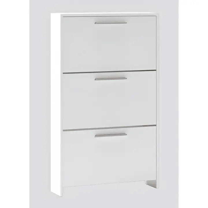 Zapatero modelo Aura de 3 puertas abatibles de color blanco - 1