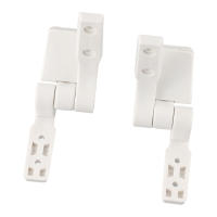 Paquete De 1 Pared De Inodoro En Plástico Blanco Con Tapa Y Resorte Reemplazo Con Tornillos Y Tornillos Apto Para Inodoros Y Baños Herramienta Pequeña - details 21