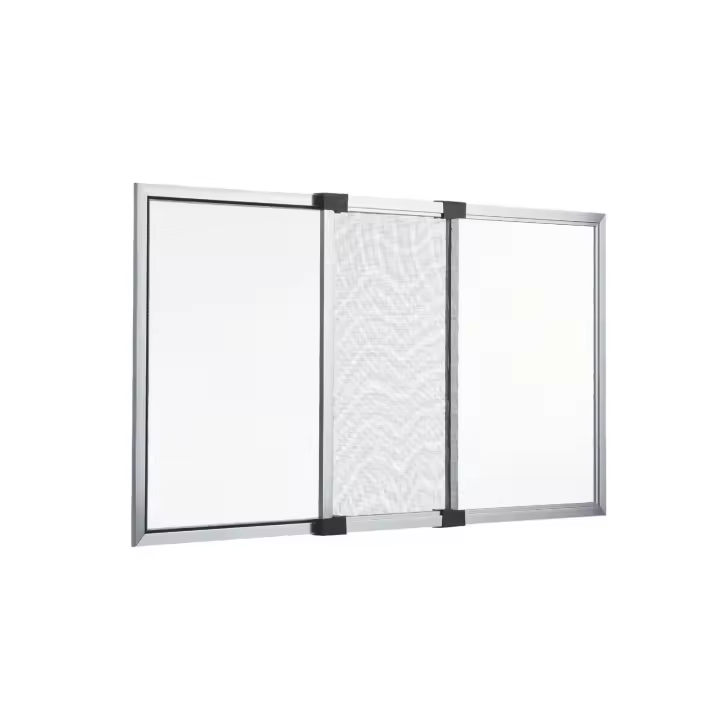 Mosquitera extensible de aluminio, Mosquitera fija extensible color blanco adaptable a ventanas, anti-insectos para mosquitos o moscas - 1