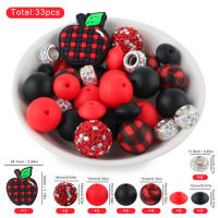 Set De 33 Piezas De Bolas Y Lentiles De Silicona Para Fabricación De Joyas DIY Accesorios Para Pulseras Bolígrafos Y Llaveros - details 4