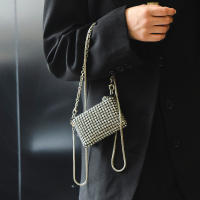 Bolso De Hombro Mini Jiomay Para Mujer Diseñador Lujo 2024 Con Diamantes Y Cadena Bolso De Fiesta Versátil Para Labial - details 22
