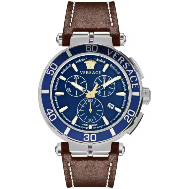Reloj de pulsera Versace - VE3L00122 correa color: Marrón Dial Azul Hombre - 1
