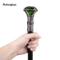 Bastón De Caminar Elegante De Plata Con Diamante Verde Decorativo Para Caballeros 93cm Tacón De Goma Mango Sólido Para Cosplay - details 7