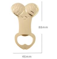 Abrepuertas Divertido Con Forma De Pene Para Fiesta De Boda Regalos De Novia Metal Color Plata Tamaño Único - details 0