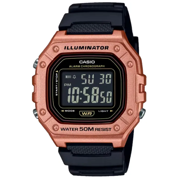 Casio Youth W-218hm-5bvdf Reloj De Pulsera Digital Para Hombre Color Negro - 1