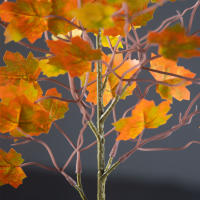 Arbol De Maple Artificial De 40-60cm Hojas De Maple Falsas Para Decoración De Halloween Y Festivales De La Cosecha Material De Seda Y Plástico - details 3
