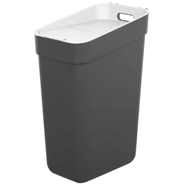 Curver - Cubo reciclaje Ready To Collect, diseño modular apilable, fabricado con plástico reciclado, doble apertura, asa ergonómica, fijación interior para bolsa, pegatinas de clasificación, soporte trasero incluido, ideal para cocina y despensa - 1