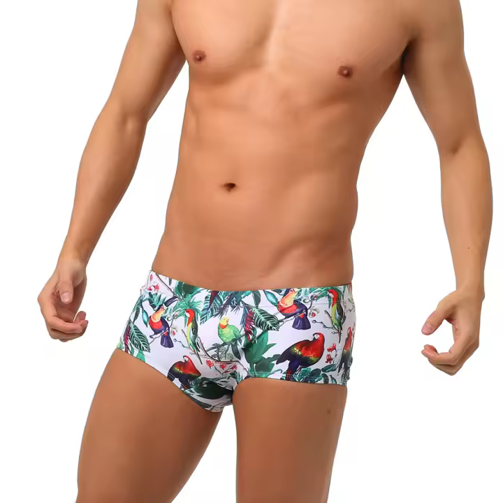 Nueva Ropa De Baño Para Hombre Moda 2023 Pantalones De Natación Estampados Con Push-up Elásticos Y Cómodos Para Playa Y Surf Con Cierre De Cordón - 1