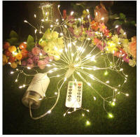 Decoraciones De Navidad Dandelion Fireworks Lamp Luces LED Cadena 200 LEDs Control Remoto 8 Modos Guirnalda De Navidad Multicolor - details 2
