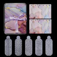 60pcs/Box Stickers De Uñas 3D Francés Reutilizables Formas Duplicadas 5 Tipos De Cristales De Uñas Múltiples Molde De Silicona Para Manicura Rápida Herramienta De Grabado - details 1