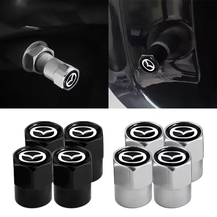 Tapa De Válvula De Neumático Para Coche Emblema Automóvil Compatible Con Mazda CX30 CX-4 CX5 CX-5 CX8 CX-8 CX-30 CX9 M3 M6 MX3 MX5 - 1