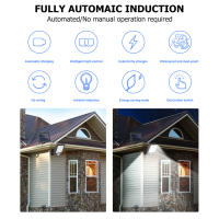 LED Luz Solar Exterior 1000LM 3 Modes Focos LED Exterior Solares con Sensor de Movimiento IP65 Impermeable Split Lampara Solar Exterior con Cable de  para Jardin Garaje Camino - details 3