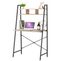 MIRAMAX-Escritorio de Computadora de Madera y Acero, Muebles de Oficina para PC, Mesa de Trabajo con Estante,Aprox 84x44x142 cm - details 0