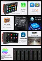 BQCC 7" 2Din Reproductor MP5 Para Coche Con Carga USB RDS Luz Colorida Android AUTO CarPlay BT Radio FM Mirrorlink FS02W - details 2