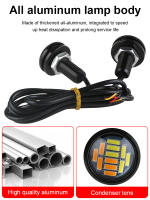 YiRui 2pcs Luz De Matrícula De Coche Durante El Día Con Señales De Cambio De Color Blanco Amarillo 23mm 4014 12SMD Para Automóviles - details 3