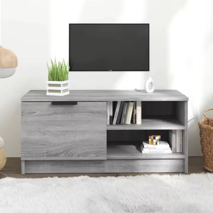 Mueble para TV madera contrachapada gris Sonoma 80x35x36,5 cm - 1
