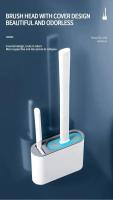 Cepillo De Baño Colgante Para Limpieza Del Inodoro Con Mango Largo Y Soporte De Silicona a Prueba De Agua Y Secado Rápido Cerdas Suaves Accesorios De Baño - details 3