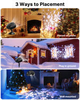 Proyector De Luz De Nieve De Navidad LED IP65 Impermeable Iluminación Dinámica De Nieve Navideña Con Control Remoto - details 3