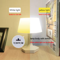Lámpara De Mesa LED Recargable Con Doble Interruptor Color USB Luz De Noche Para Dormitorio Cuidado De Los Ojos Para Lectura Decoración - details 2