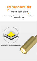 Lámpara De Pared LED 3W Con Cuello De Ganso Flexible Ajustable Con Interruptor Para Lectura Estudio Dormitorio 85-265V - details 6