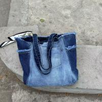 Bolso De Hombro Para Mujer Gran Capacidad De Capacidad Estilo Casual De Denim Bolsa De Compras De Viaje Y Comercio - details 2