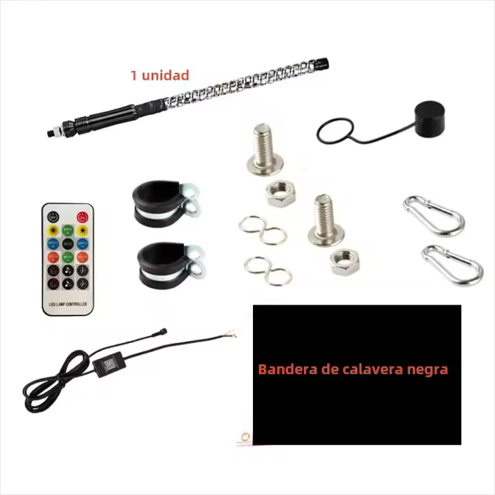 2PCS Luzes LED De Control Remoto Bluetooth 2FT Para Antena Escalera UTV ATV Camión De Tierra Buggy De Arena RZR - 1