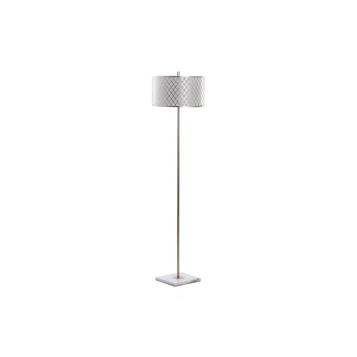 Adda Home Lámpara de Suelo Metal Dorada-blanca 40x40x165 Cm - Estilo y Funcionalidad - 1