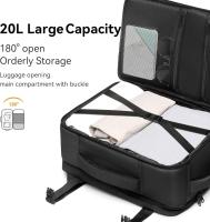 Ryanair Mochila Viaje Cabin Avión 40x20x25,Bolsa de Equipaje de Mano para Hombre,Mochilas de Viaje Mujer de Macbook Air 15 Pulseras 20L, maleta 40x20x25cm Eazyjet y Vueling(Negro) - details 1