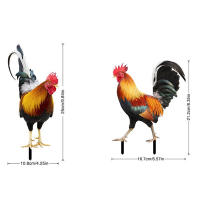 Estatua De Gallo Para Jardín Pato Rojo Escultura De Pollo Para Decoración Al Aire Libre Resistente Al Clima Figura De Hembra Para Patio Jardín Externo - details 4