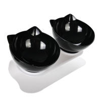 Tazas De Alimentación Para Gatos Con Soporte Elevado Doble En Color Negro Y Blanco Transparente Protector De Cuello Para Pequeños Perros Y Gatos - details 3