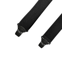 Almohadillas De Trabajo Pesado Para Hombres 3.8cm Anchos Con Espalda X Y 4 Abrazaderas De Plástico Ajustables Bragas De Pantalones Elásticas - Negro - details 4