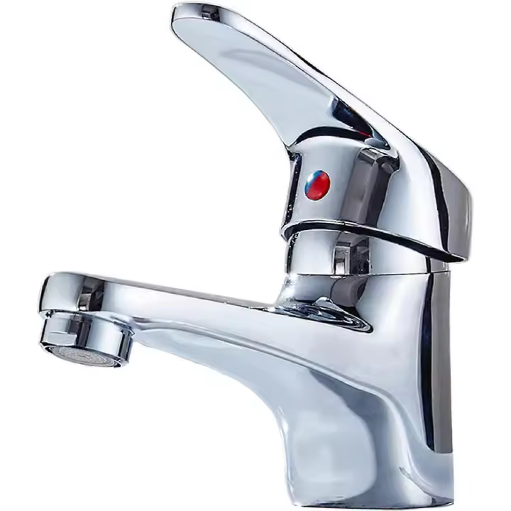 Cuenca grifos baño mezclador grifo caliente y frío mezclador grifo cromado latón sólido lavabo baño vanidad fregadero grifo para baño cocina guardarropa - 1